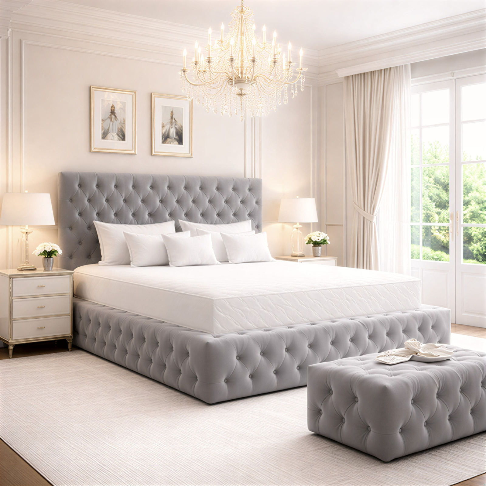 Liverpool Chesterfield Wide Ottoman Upholstered Storage Bed Frame - Image 4