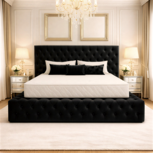 Liverpool Chesterfield Wide Ottoman Upholstered Storage Bed Frame