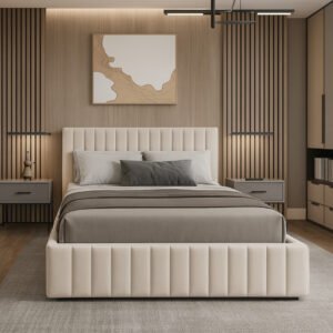 Ashbury Line Ottoman Upholstered Storage Bed Frame