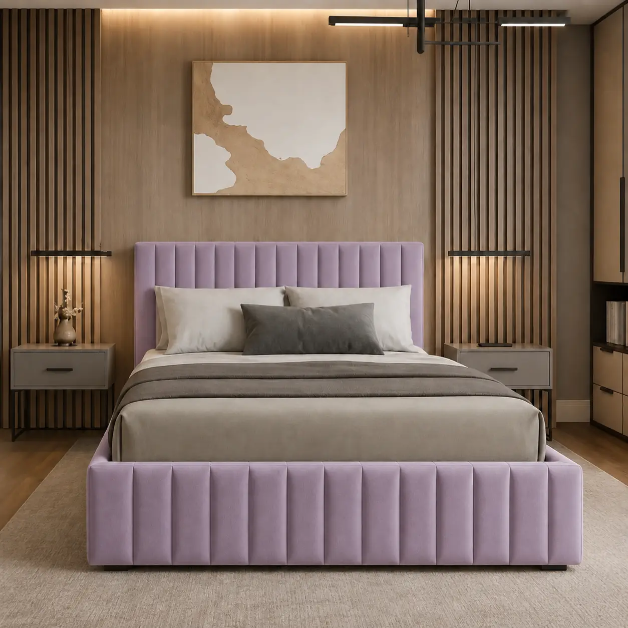Ashbury Line Ottoman Upholstered Storage Bed Frame
