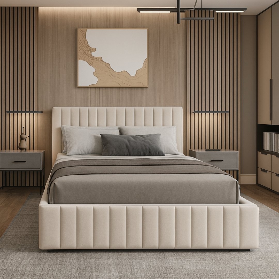 Ashbury Line Ottoman Upholstered Storage Bed Frame