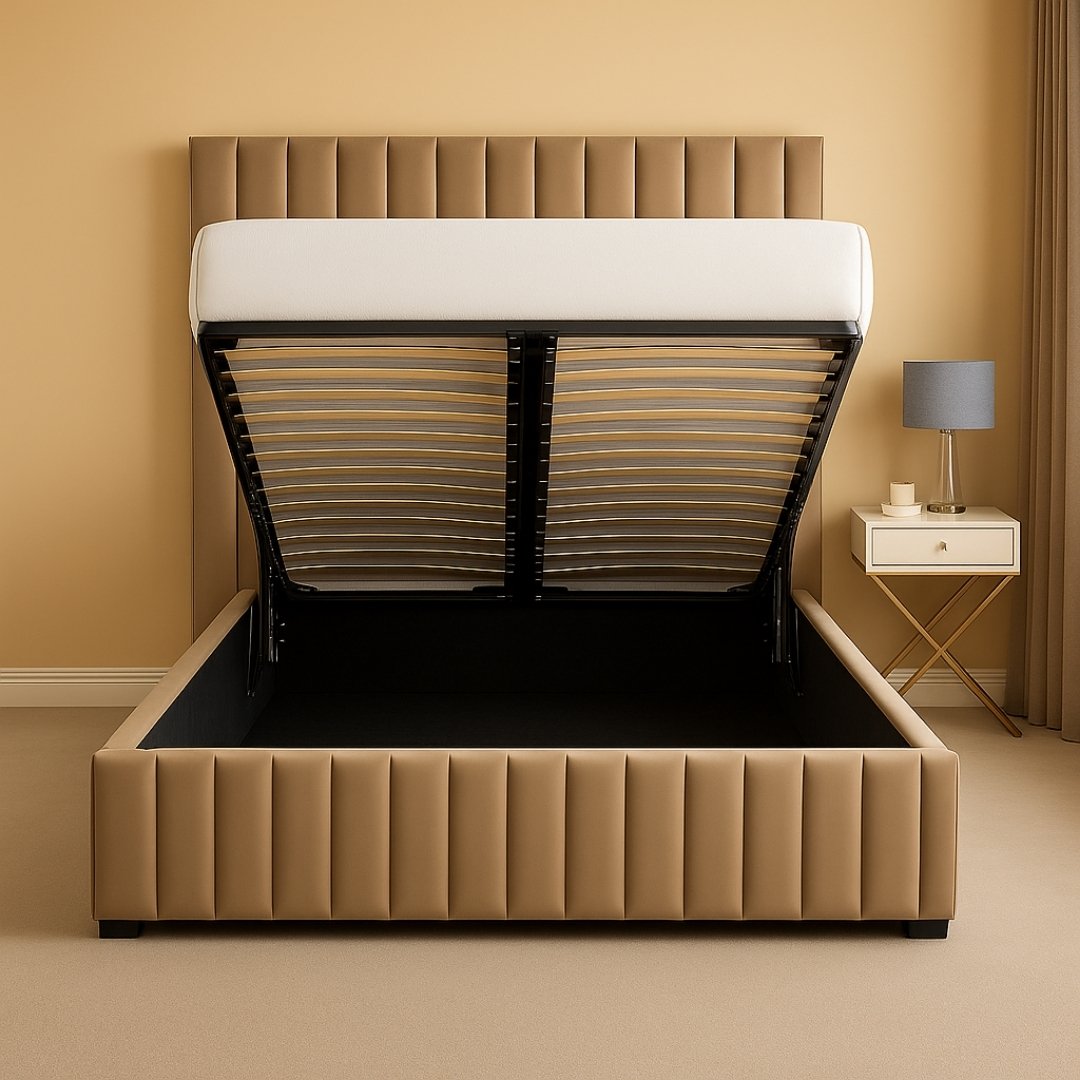 Ashford Line HighBack Ottoman Upholstered Storage Bed Frame - Image 2