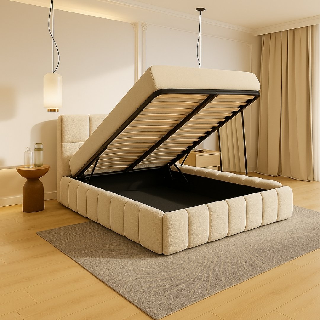 Ashford Lining Padded Bed with Optional Ottoman Storage - Image 2