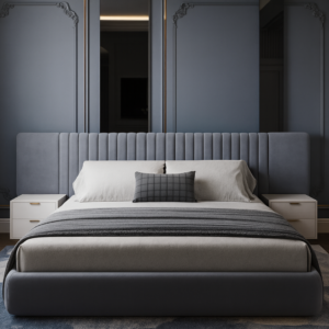 Balmoral Lining Wide Back Bed Frame with Optional Ottoman Storage