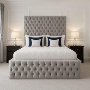 Bristol High Back Chesterfield Bed with Optional Ottoman Storage