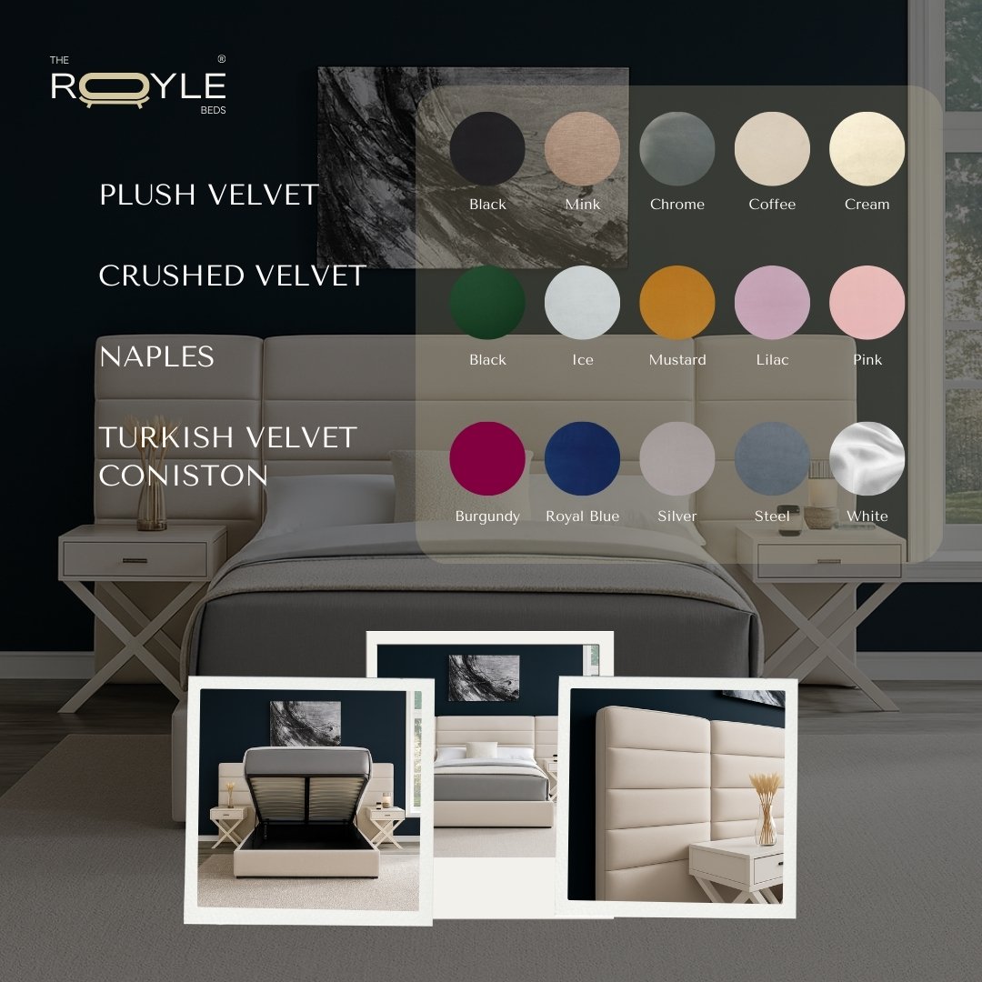 Brookside Triple Wide Back Bed Frame with Optional Ottoman Storage - Image 4