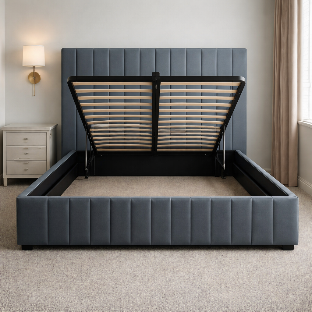 Cliffside Line Ottoman Upholstered Storage Bed Frame - Image 3