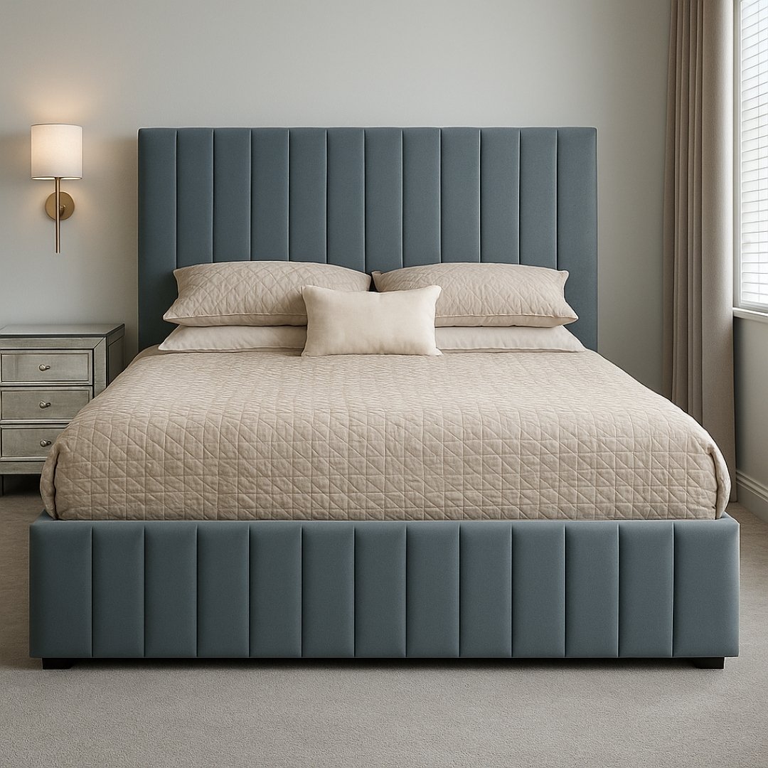 Cliffside Line Ottoman Upholstered Storage Bed Frame