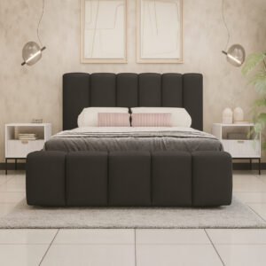 Fluff Line Padded Ottoman Upholstered Storage Bed Frame