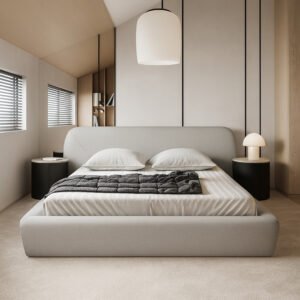 Glenwood Low Padded Ottoman Upholstered Storage Bed Frame