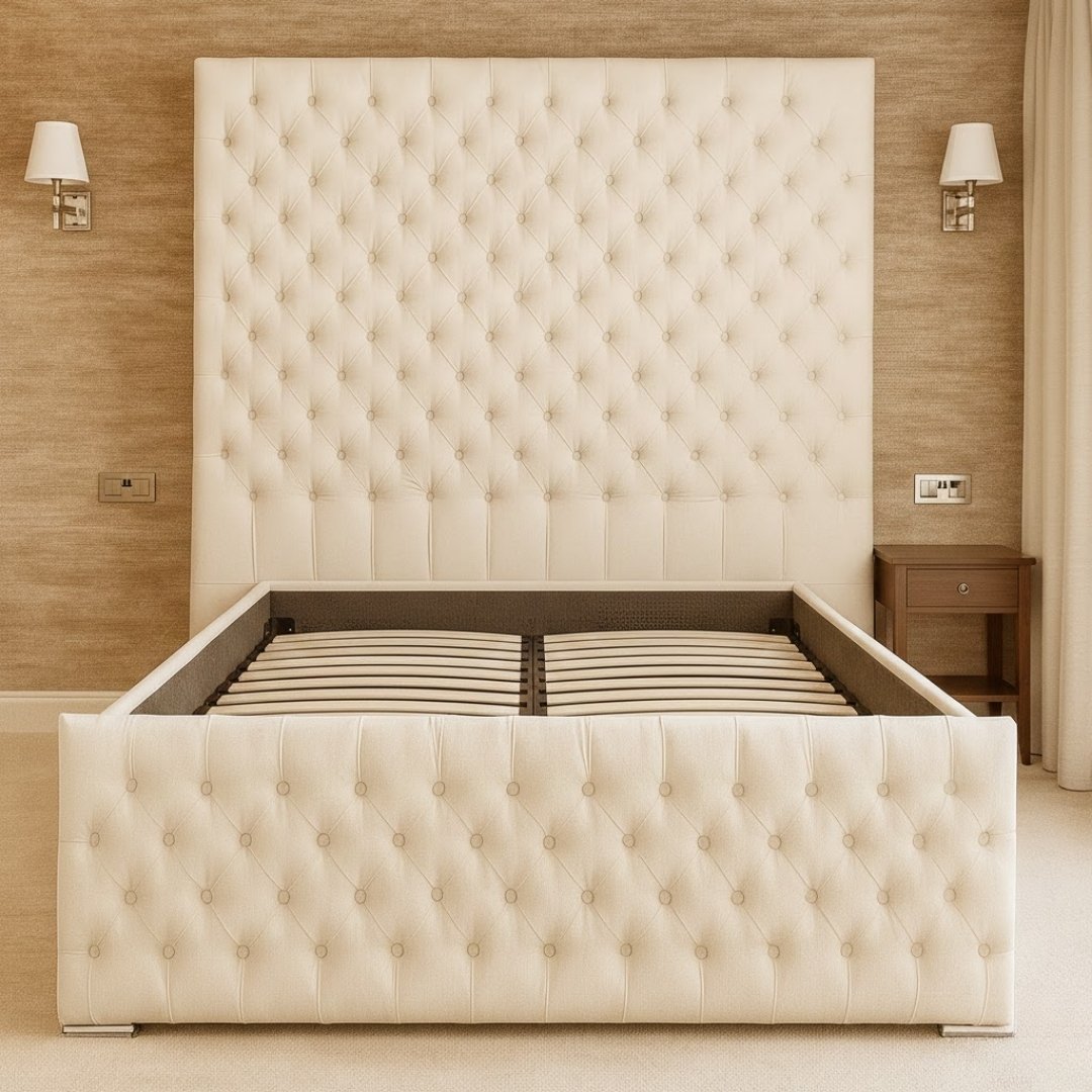 Harrow HighBack Chesterfield Ottoman Upholstered Storage Bed Frame - Image 2