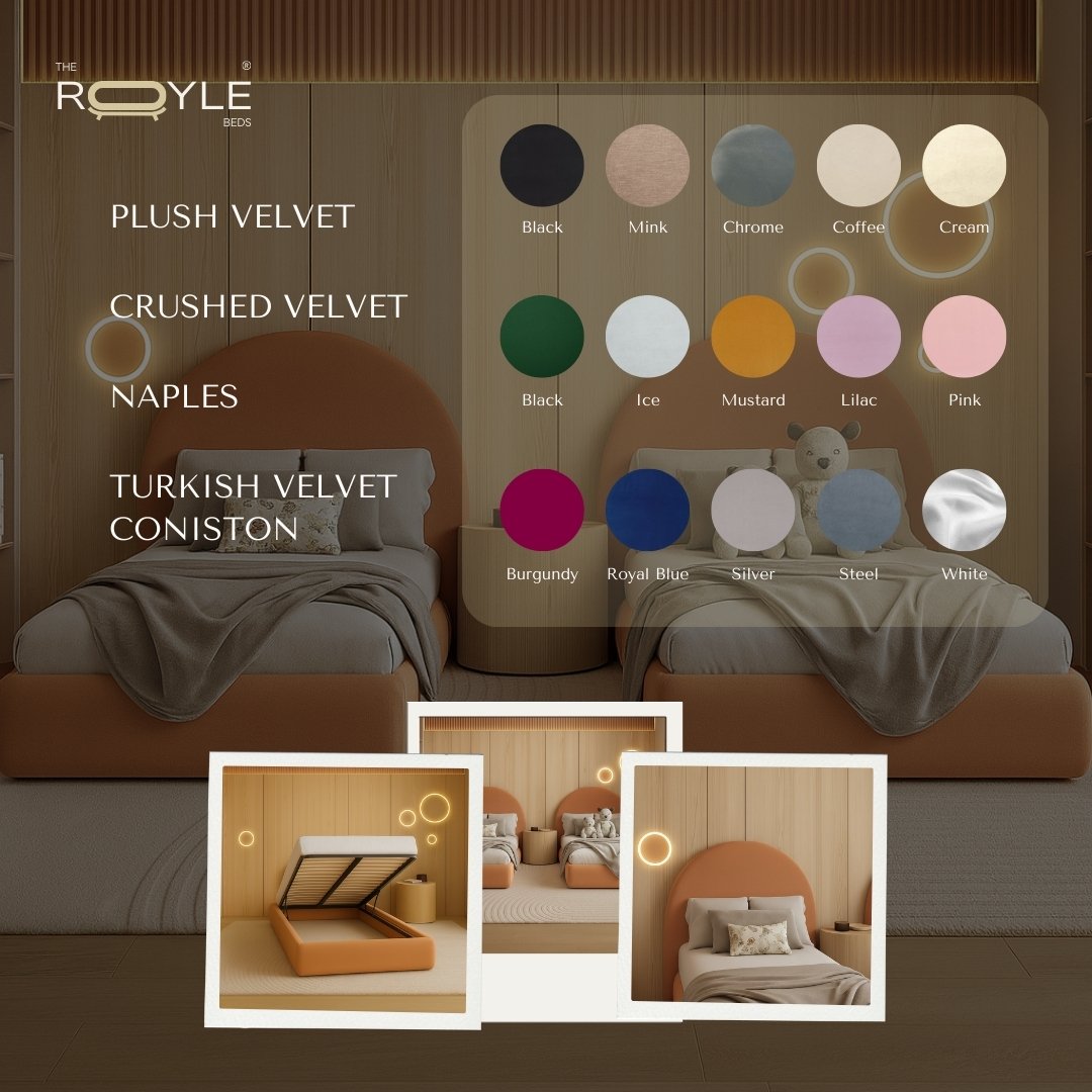 Manhattan Round Head Ottoman Upholstered Storage Bed Frame - Image 4