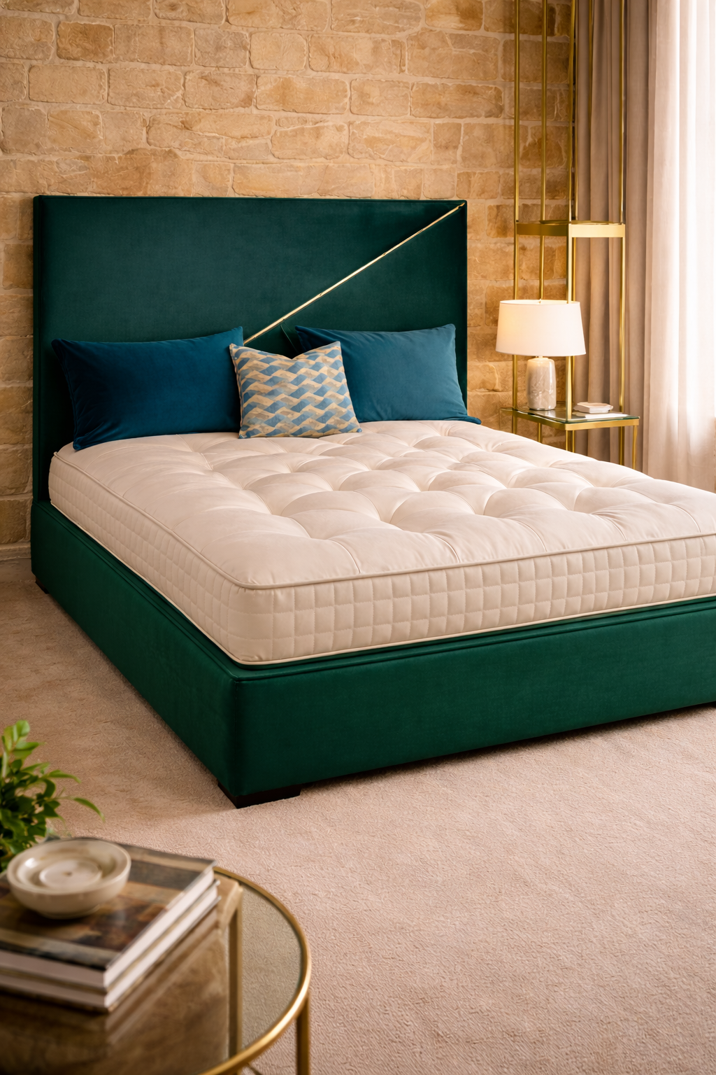 Marlborough Modern Diagonal Ottoman Upholstered Storage Bed Frame - Image 2