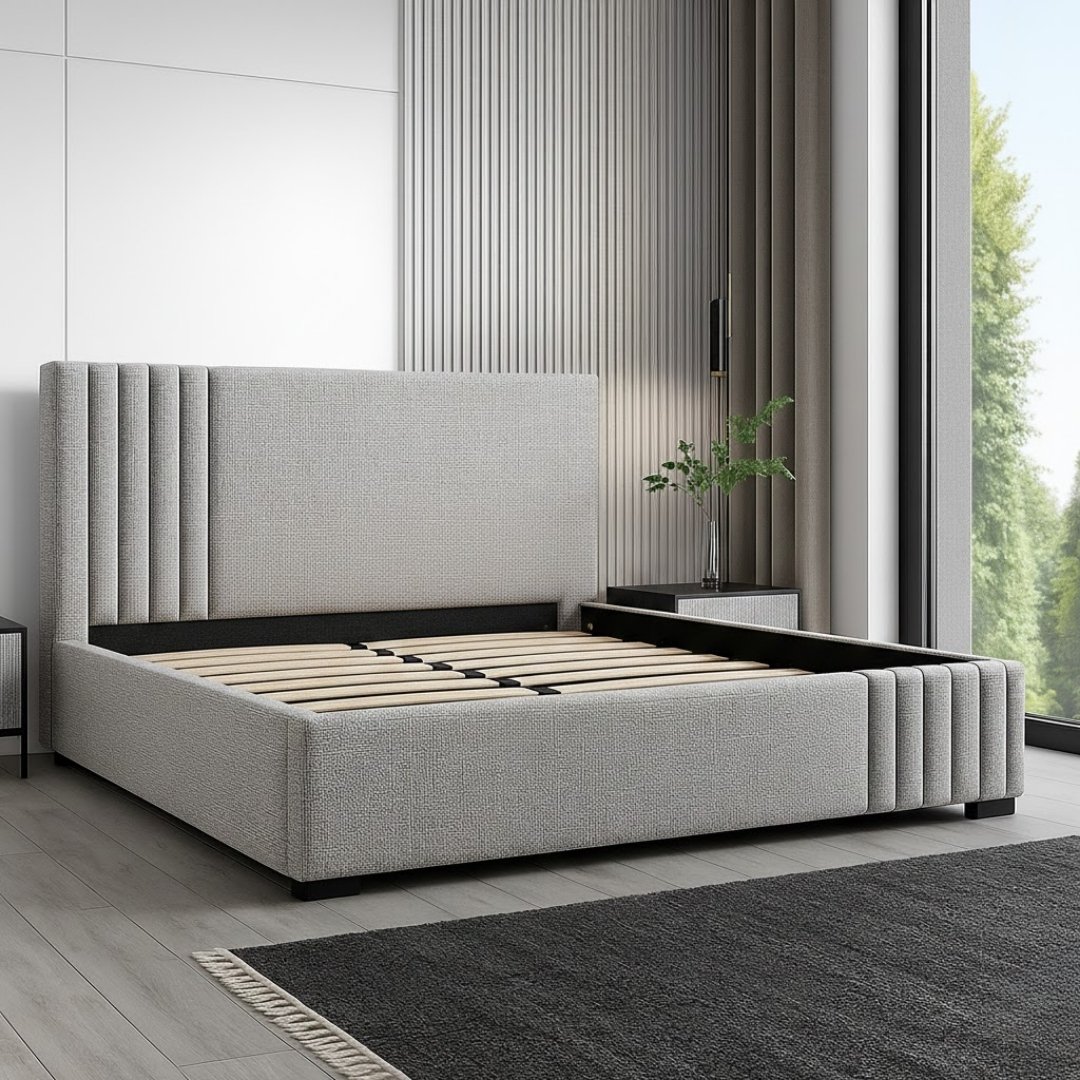 Mayfair Luxury Lined Ottoman Upholstered Storage Bed Frame - Image 2