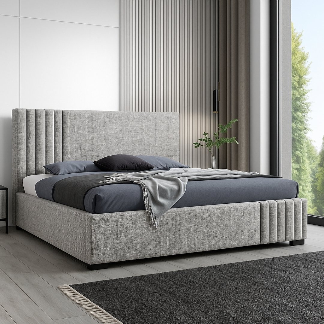 Mayfair Luxury Lined Ottoman Upholstered Storage Bed Frame