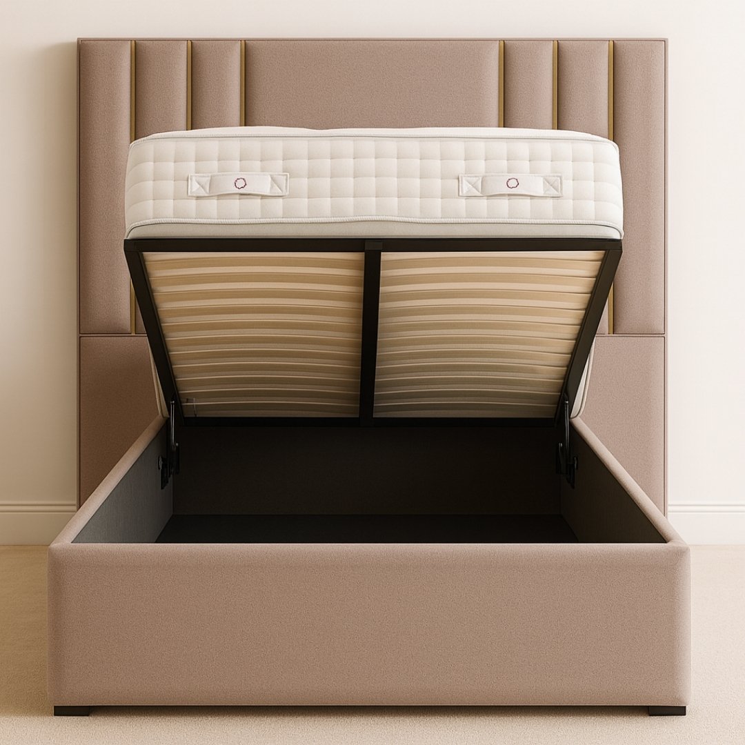 Milan Line Ottoman Upholstered Storage Bed Frame - Image 2