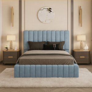 Modern Arizona Line Ottoman Upholstered Storage Bed Frame
