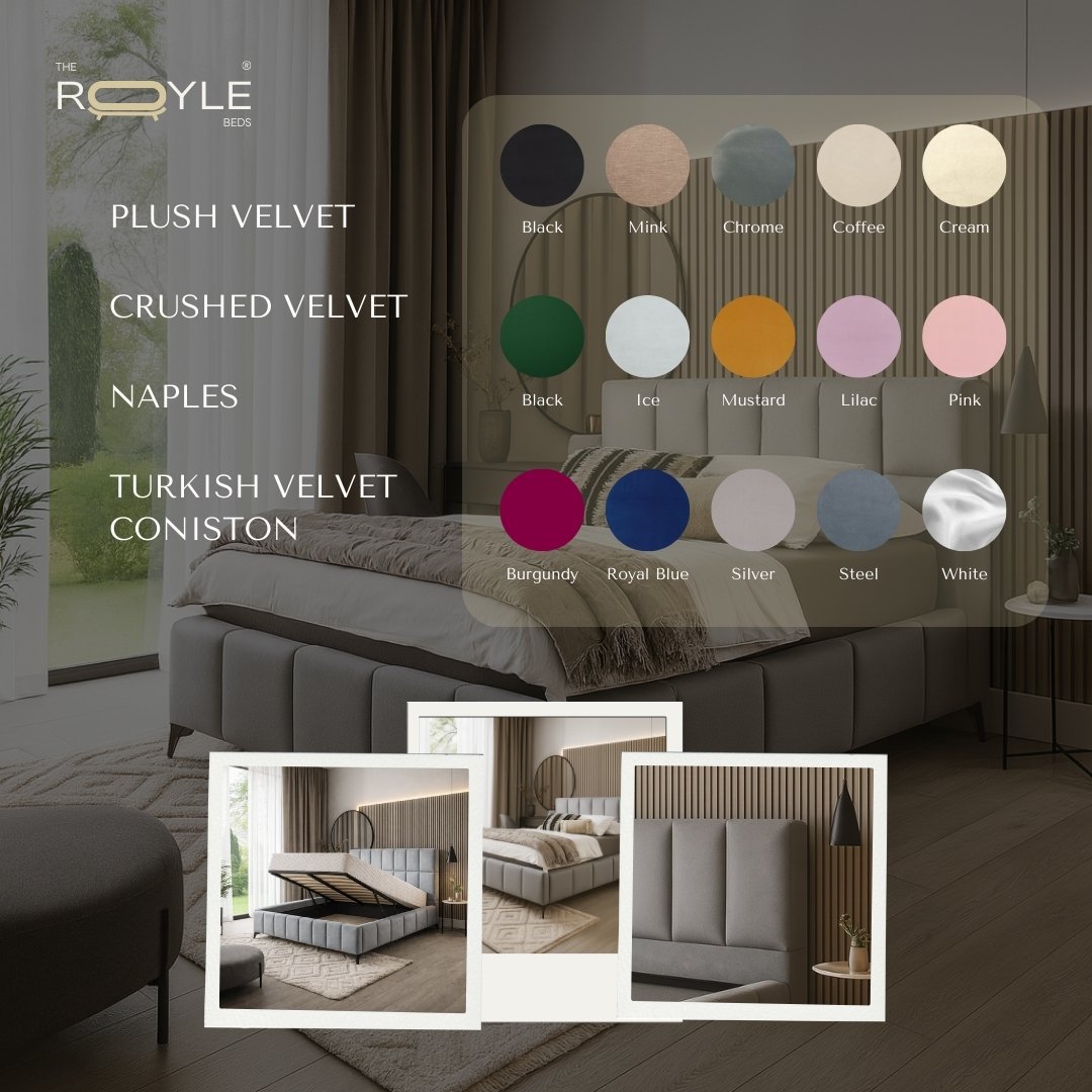 Modern Glasgow Square Padding Ottoman Upholstered Storage Bed Frame - Image 3