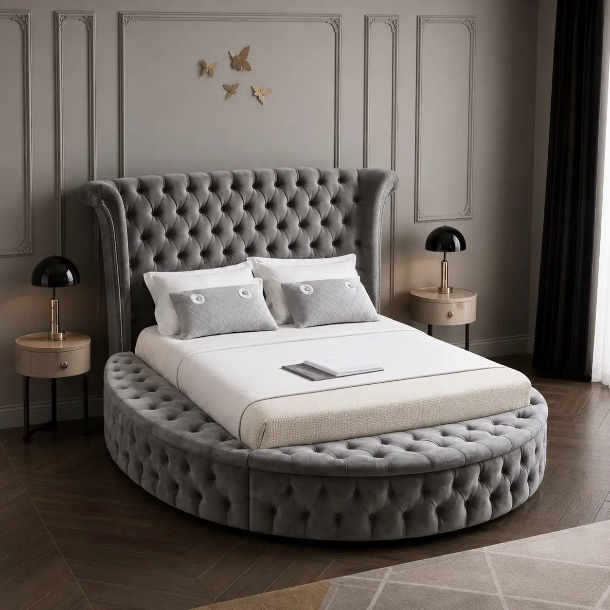 Monarch Oval Chesterfield Ottoman Bed
