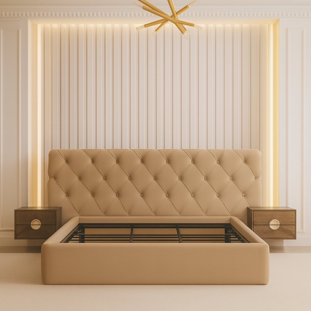 Nottingham Wide Back Chesterfield Ottoman Upholstered Storage Bed Frame - Image 3