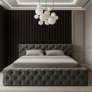 NovaLine Platform Chesterfield Ottoman Upholstered Storage Bed Frame