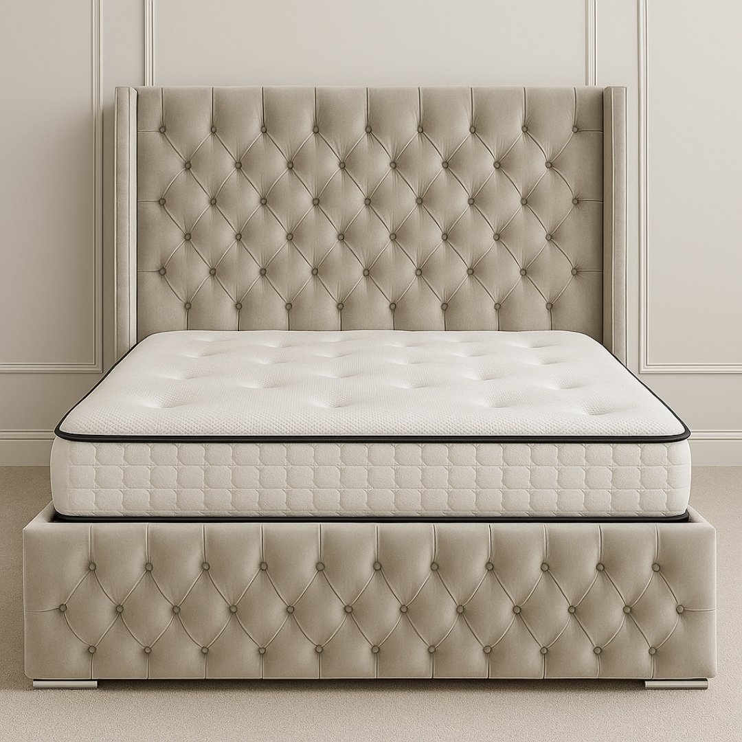 Oakstone Chesterfield Ottoman Upholstered Storage Bed Frame