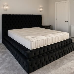 Riverdale Double Step Chesterfield Bed with Optional Ottoman Storage