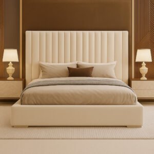 Van Gogh Line Modern Ottoman Upholstered Storage Bed Frame