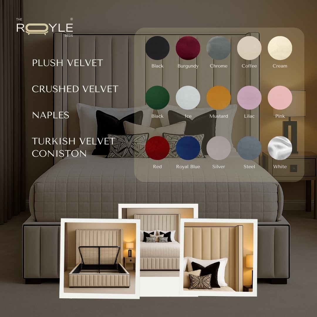 Yorkshire Wingback Lining Ottoman Upholstered Storage Bed - Image 3