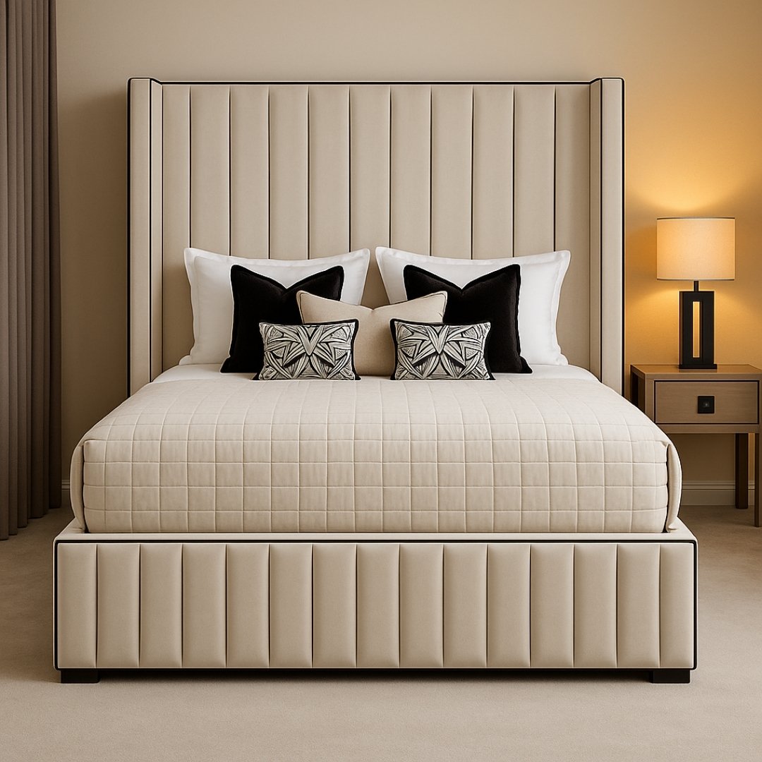 Yorkshire Wingback Lining Ottoman Upholstered Storage Bed