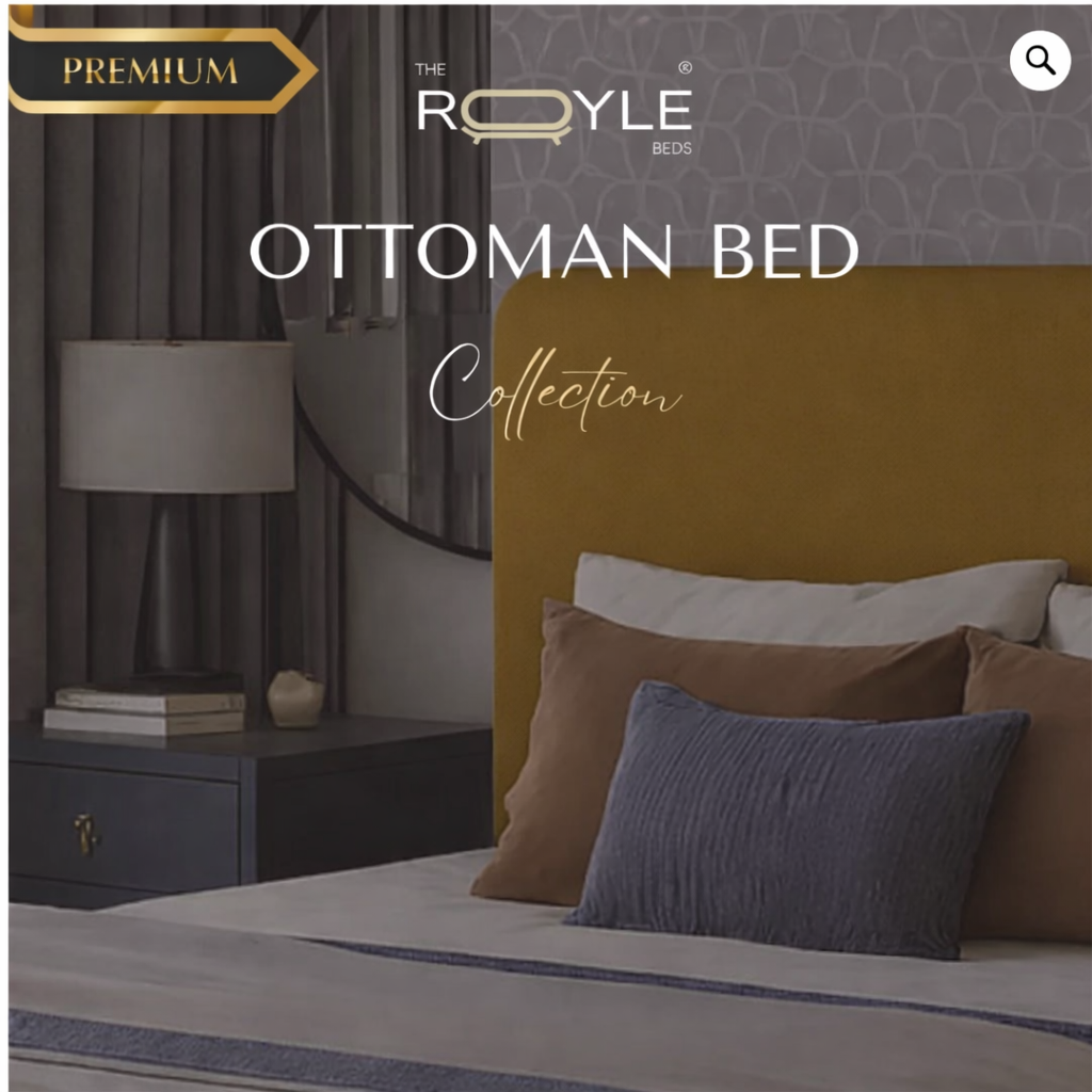 Modern Argan Rolled Back Ottoman Upholstered Storage Bed Frame - Image 5