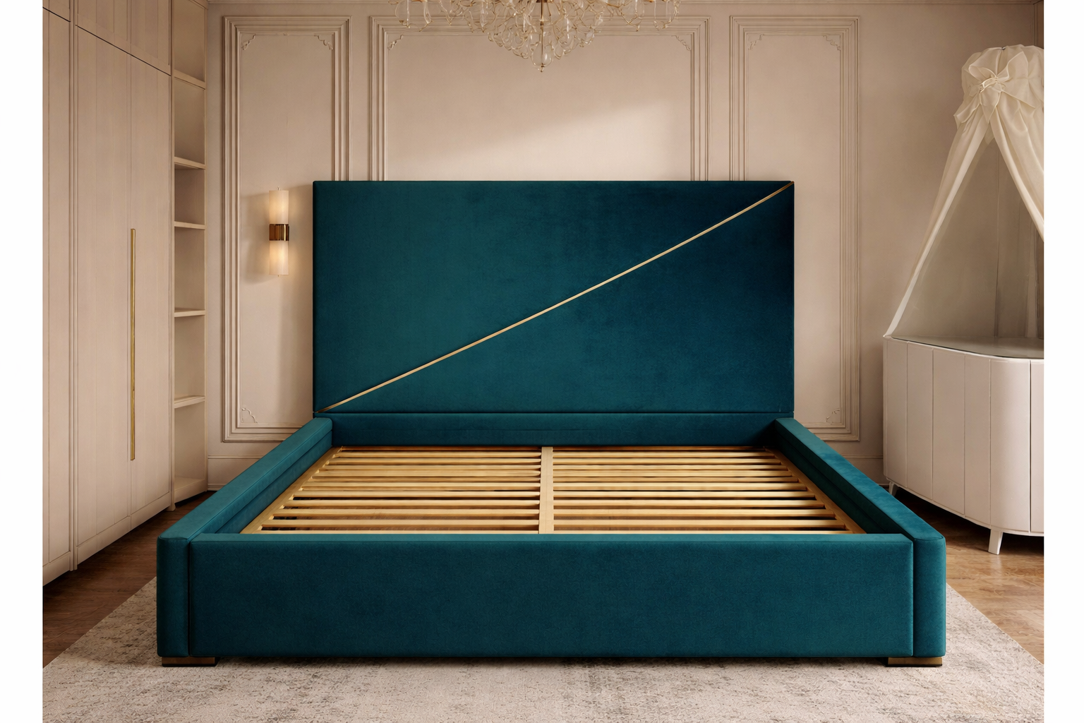 Marlborough Modern Diagonal Ottoman Upholstered Storage Bed Frame - Image 3