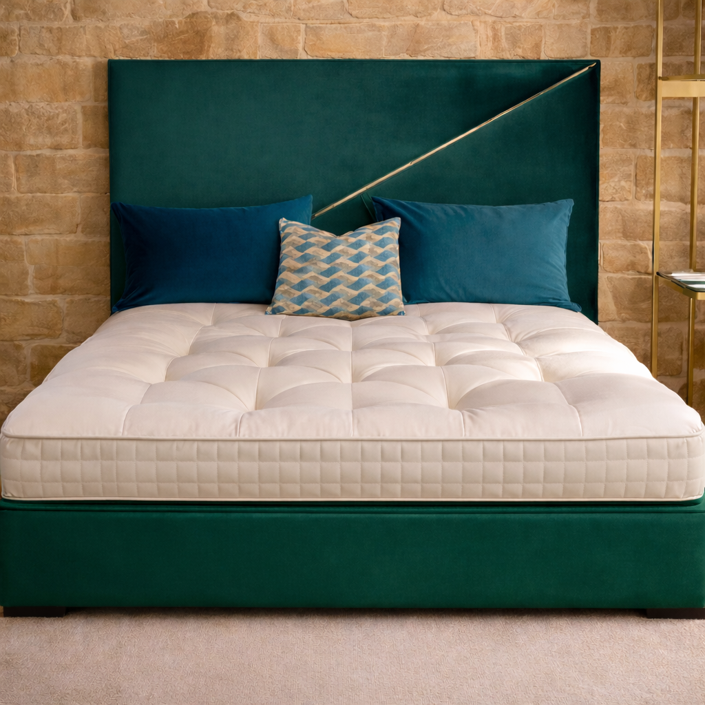 Marlborough Modern Diagonal Ottoman Upholstered Storage Bed Frame