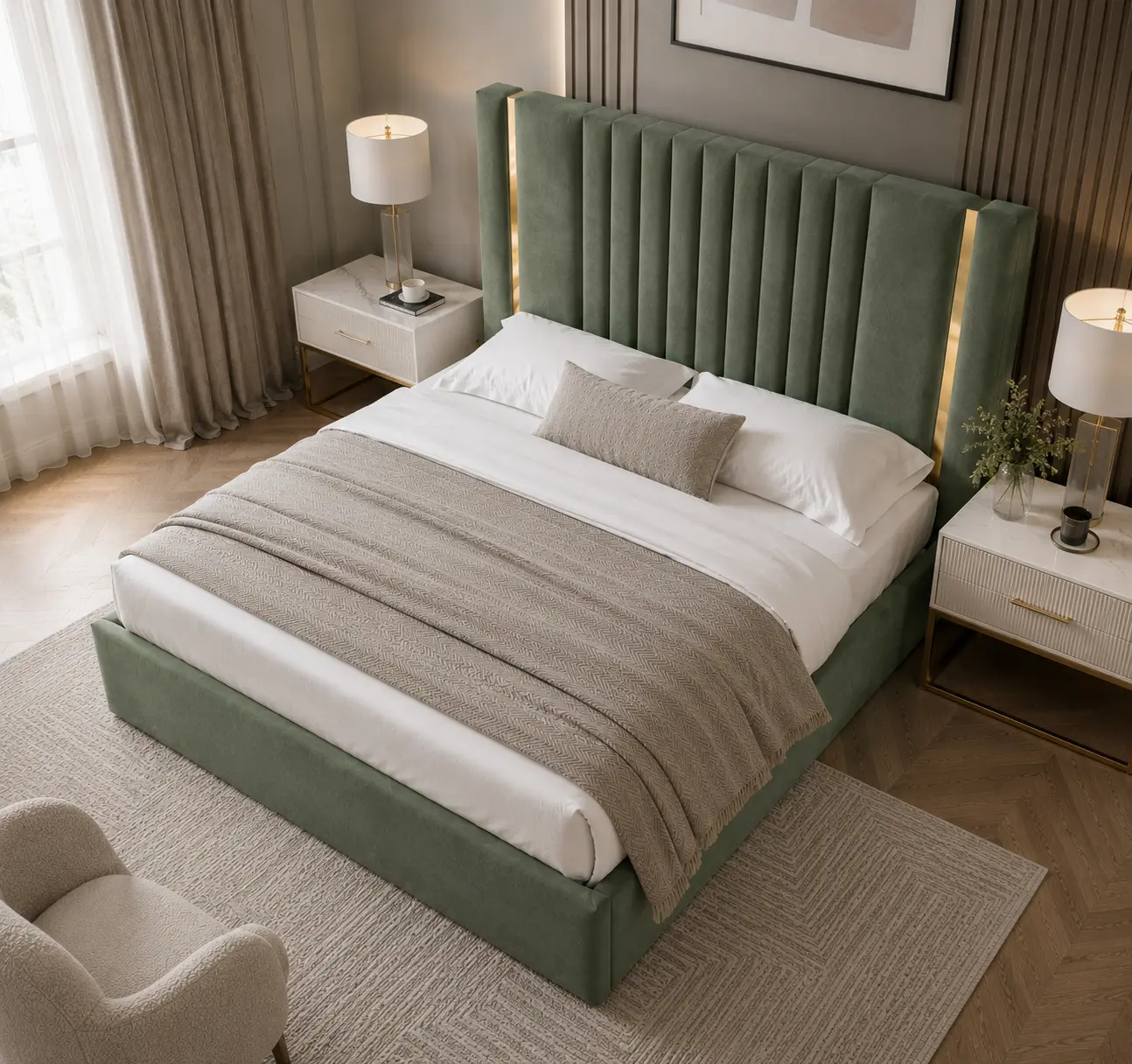 Monaco Luxury Highback Line Bed - Image 5
