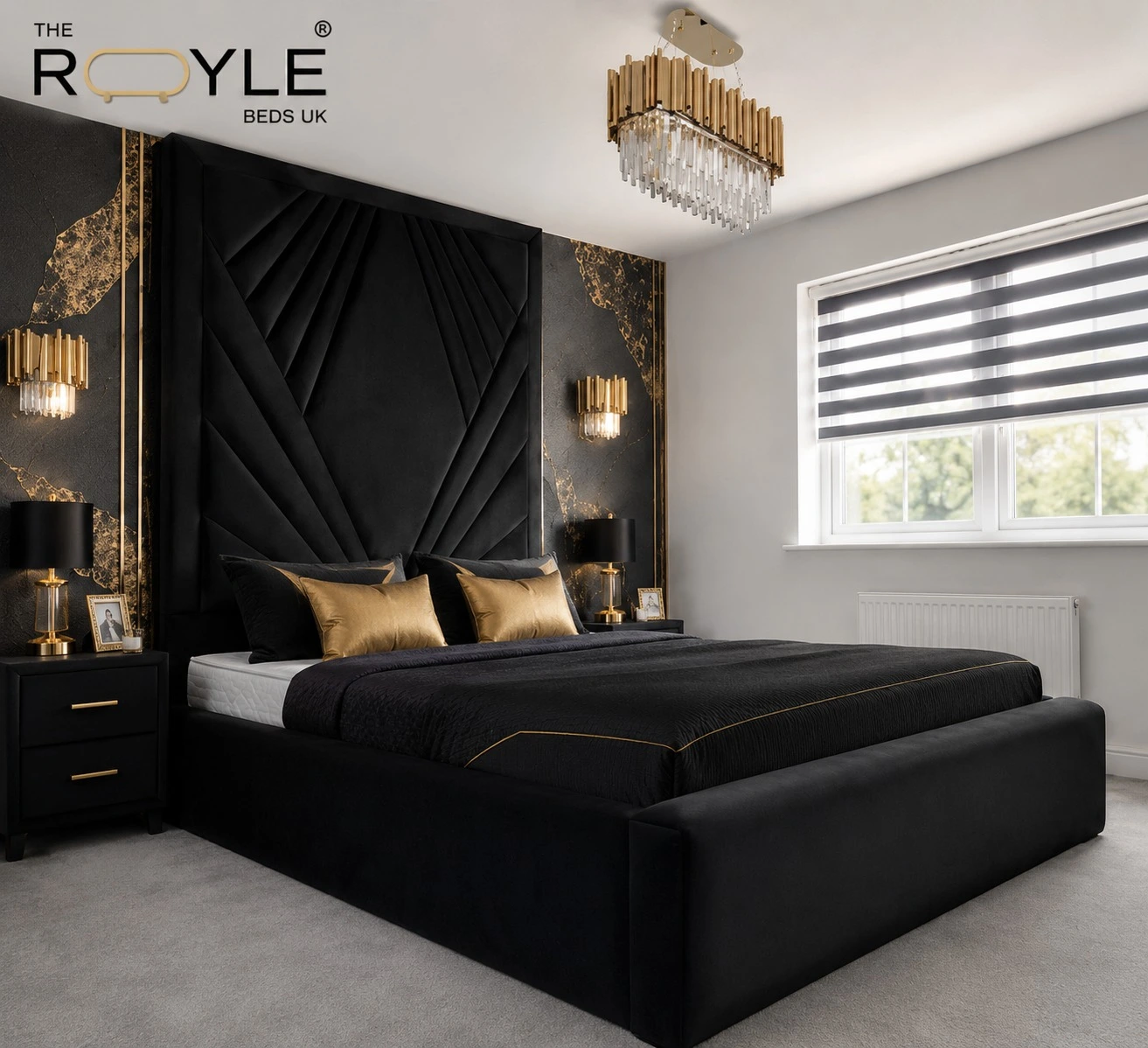 luxury upholstered bed frame