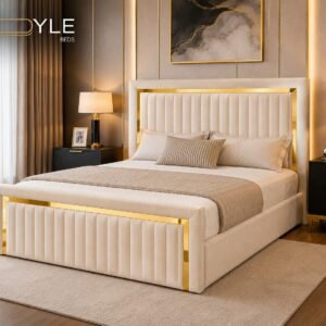 Winged Channel Upholstered Bed | Made in the UK | FREE UK Delivery