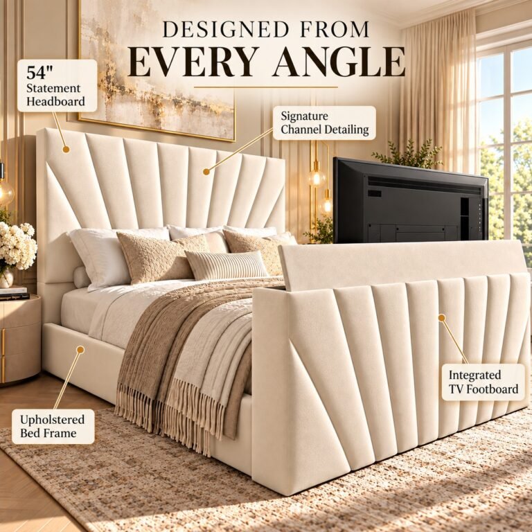 Luxury TV Bed Frame With Storage