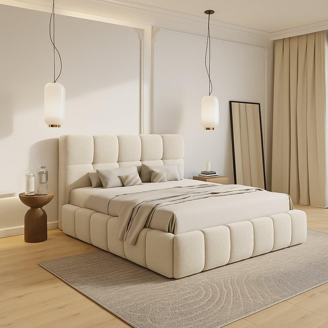 Ashford Lining Padded Bed with Optional Ottoman Storage