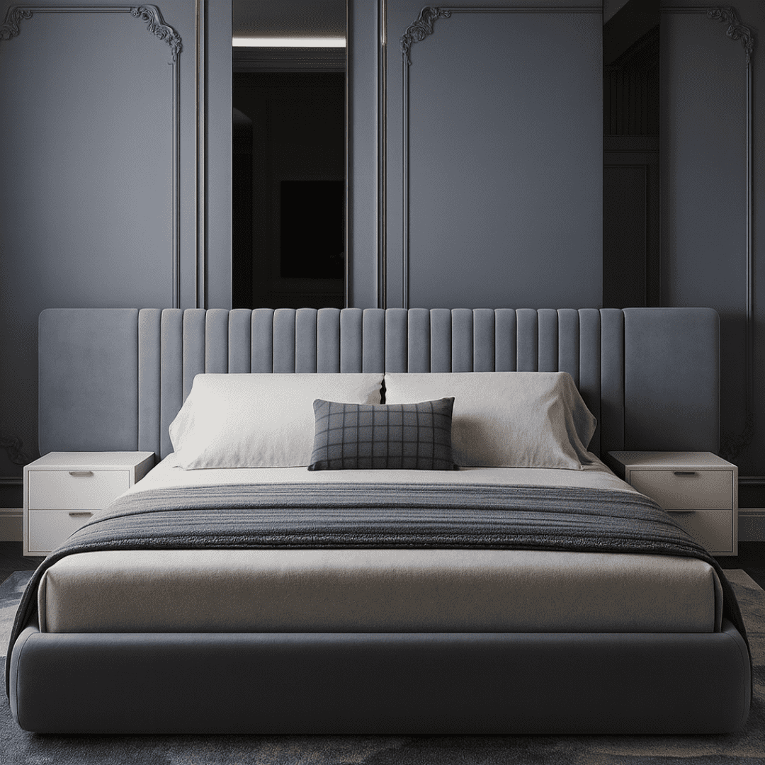 Balmoral Lining Wide Back Bed Frame with Optional Ottoman Storage