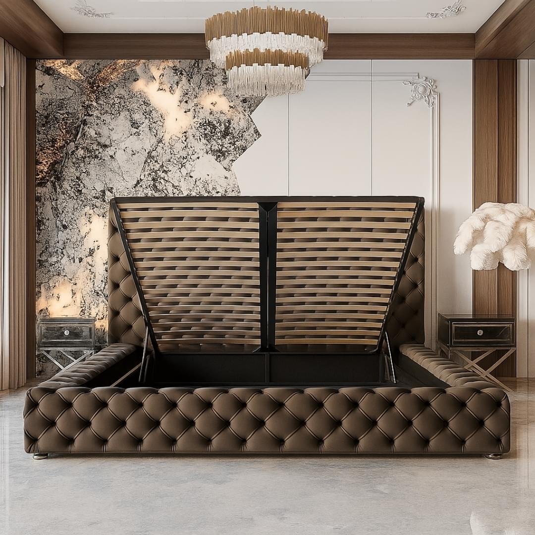 Highland Luxury Chesterfield Bed Frame with Optional Ottoman Storage - Image 3